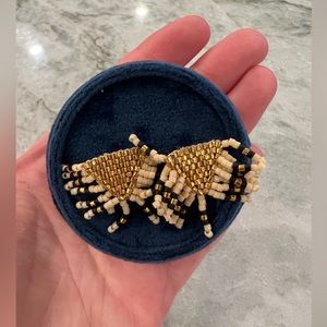 Beaded Geometric Stud Earrings